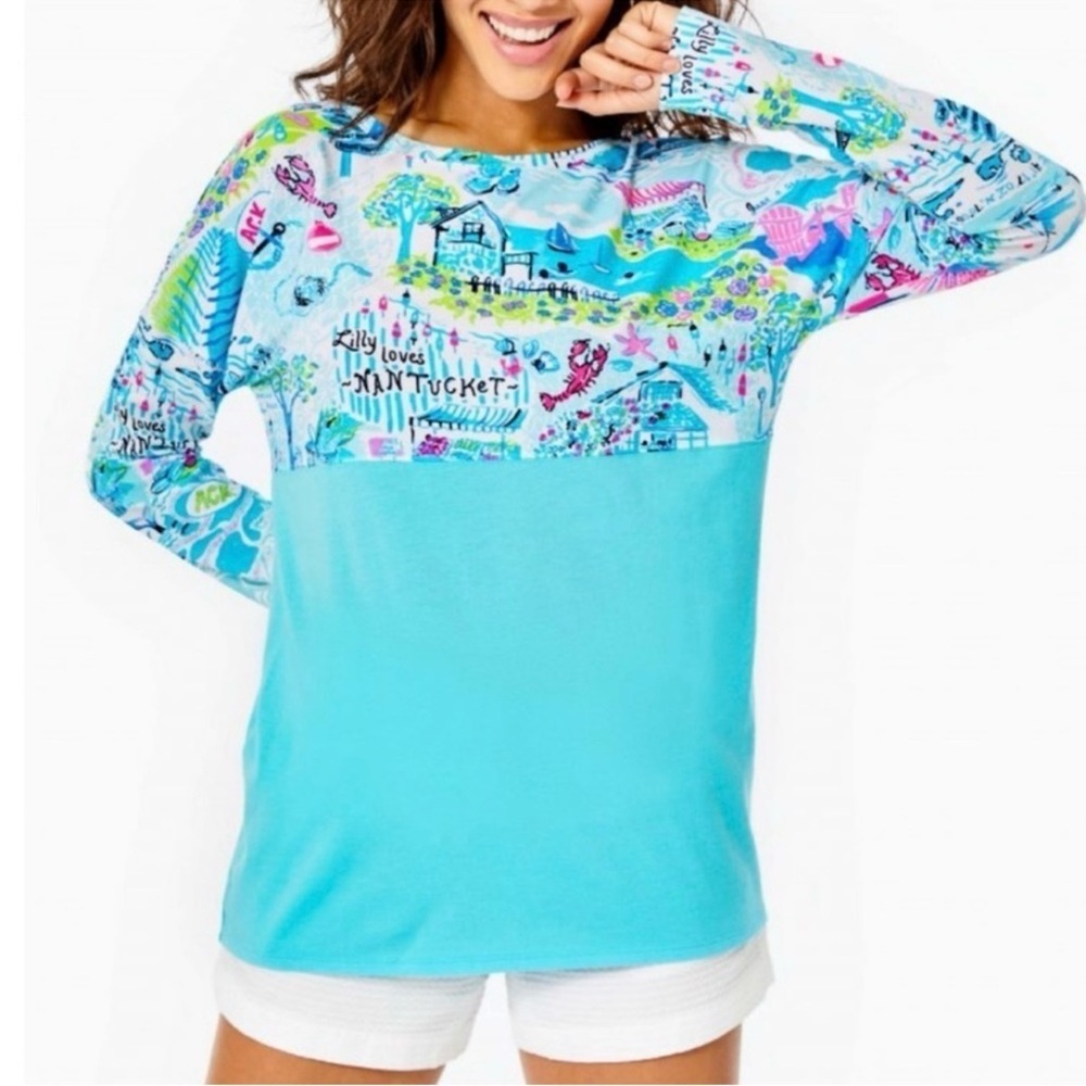 Lilly Pulitzer Finn Top in Lilly Loves Nantucket size Medium NWT